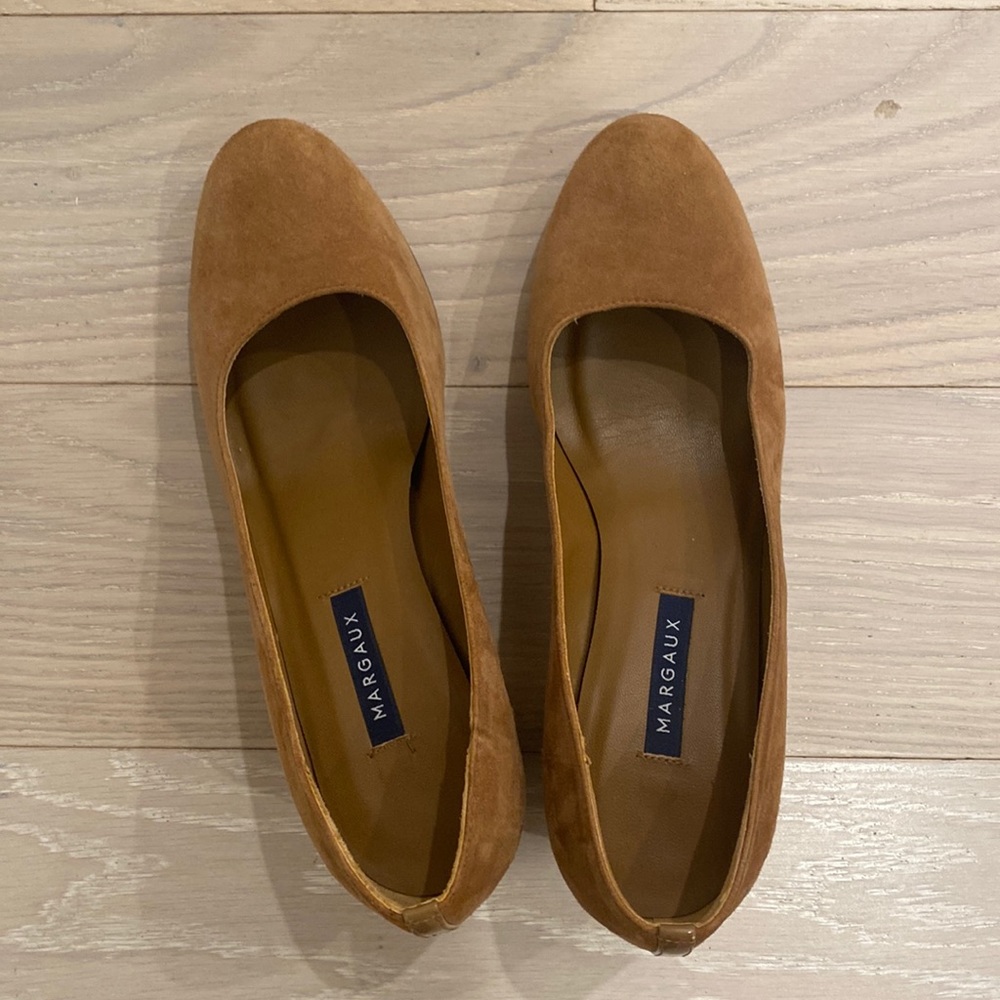 euc margaux the heel in chestnut suede